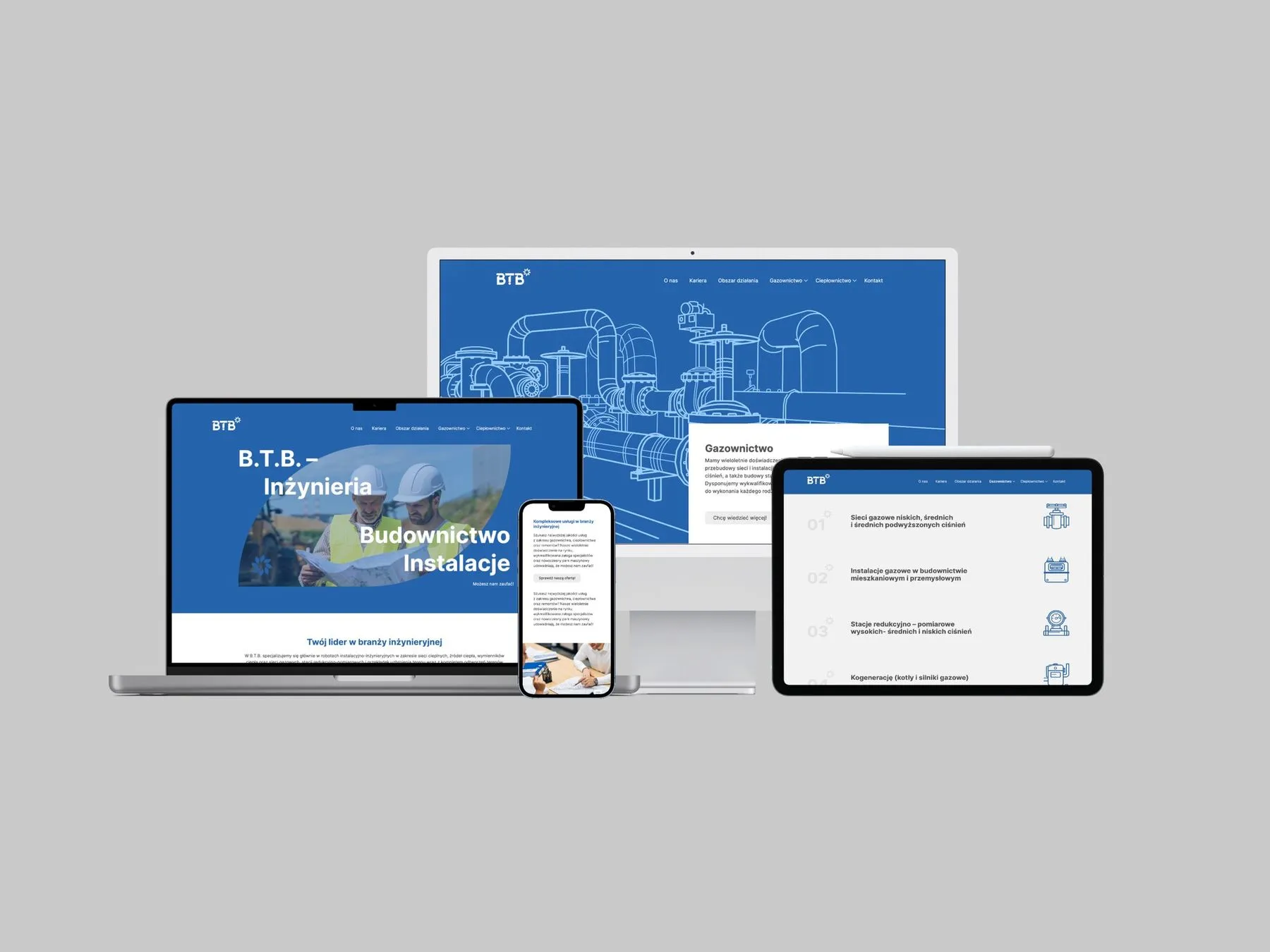 btb-ibi.pl - Projekt Strony Internetowej dla B.T.B. - Inżynieria Budownictwo Instalacje