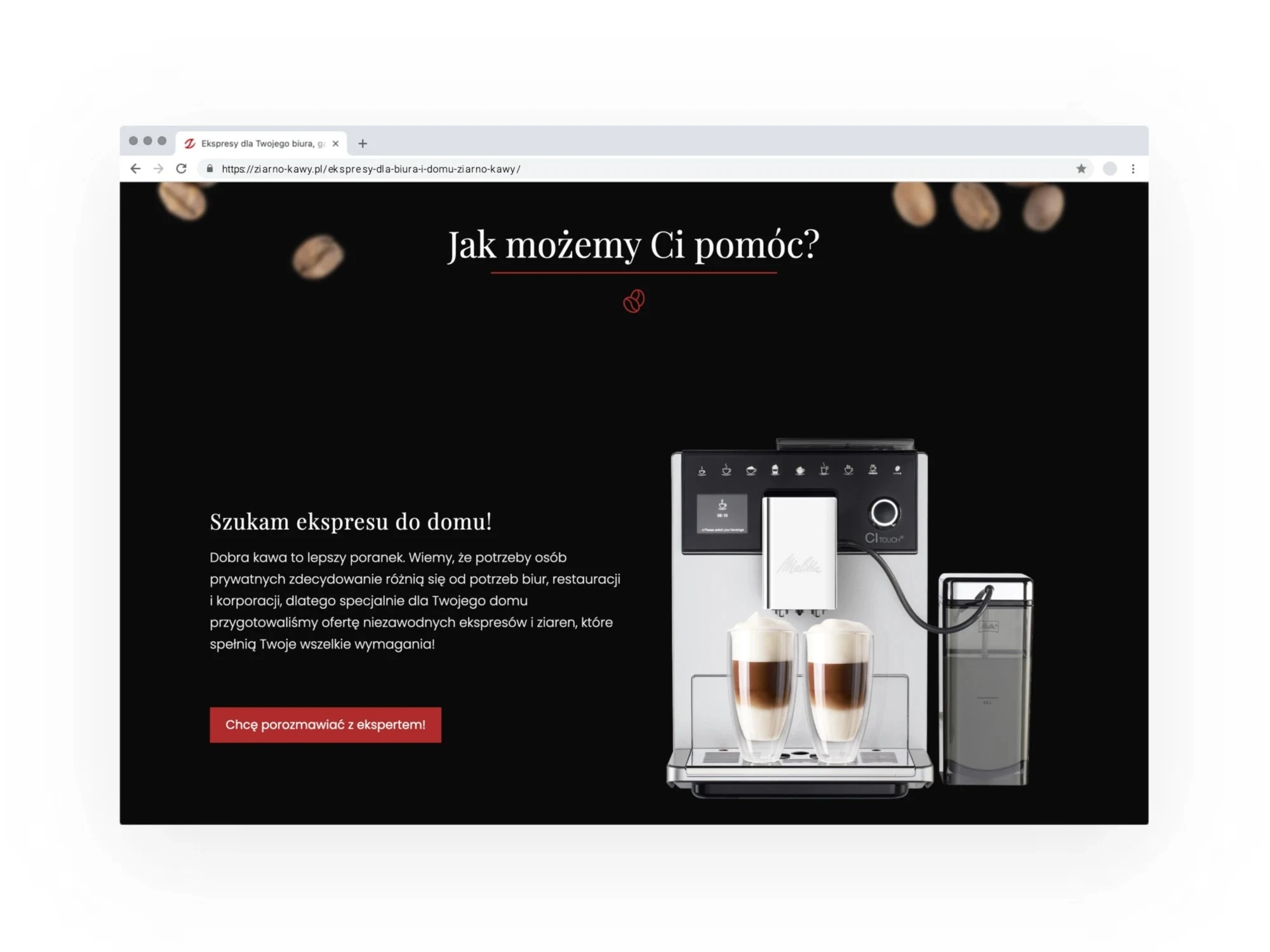 ziarno-kawy.pl - Progetto di landing page KickAss Katowice