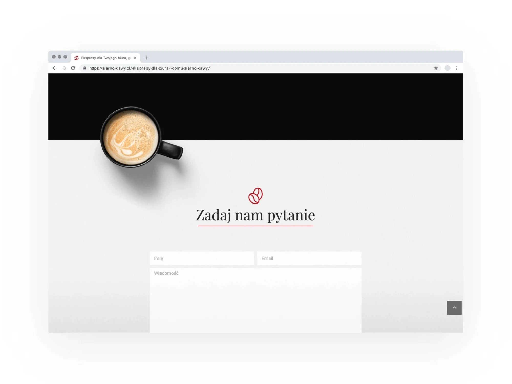 ziarno-kawy.pl - Progetto di landing page KickAss Katowice