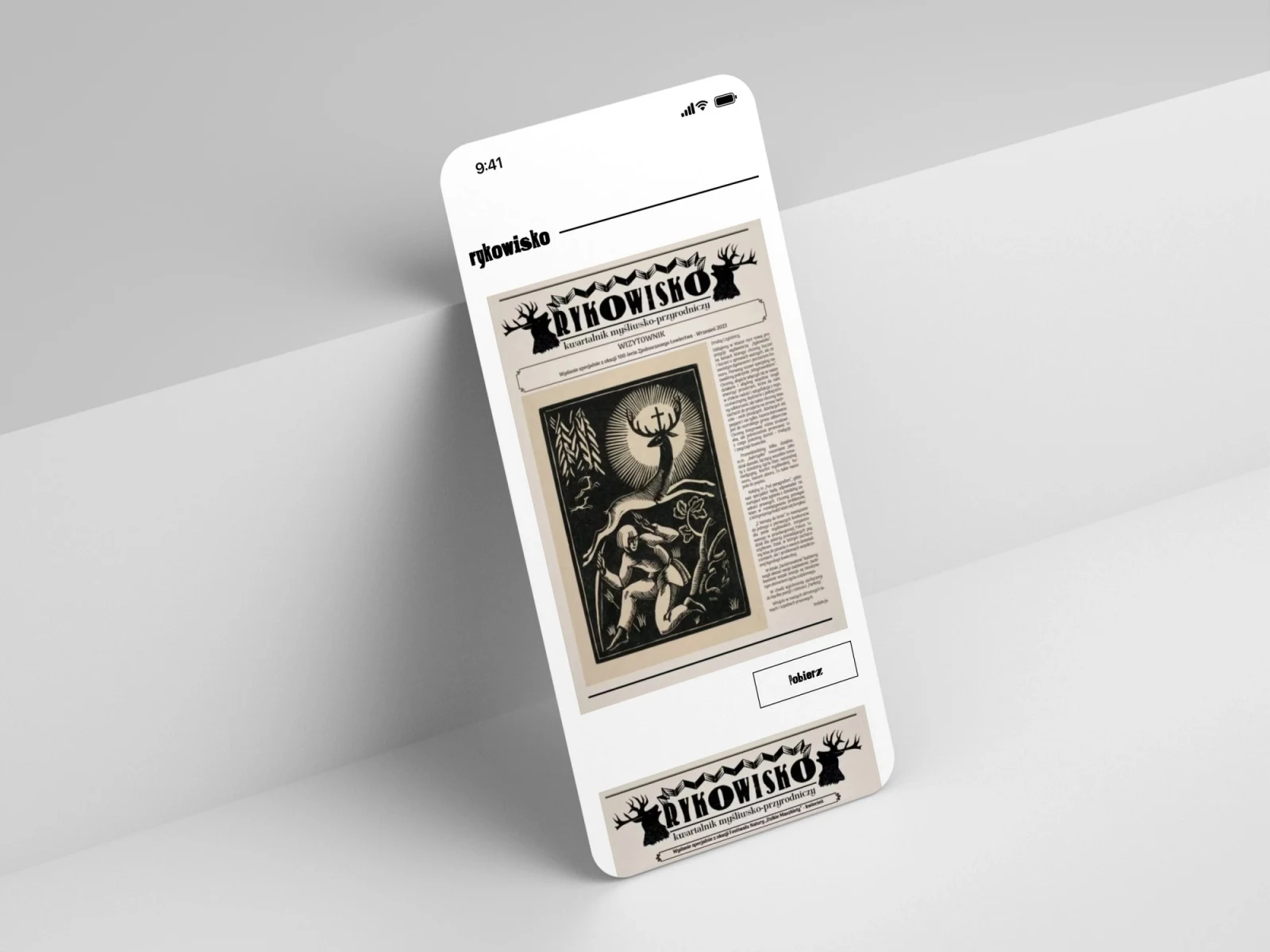 dzikiedobro.pl — projekt strony internetowej, mockup telefon scena schodek