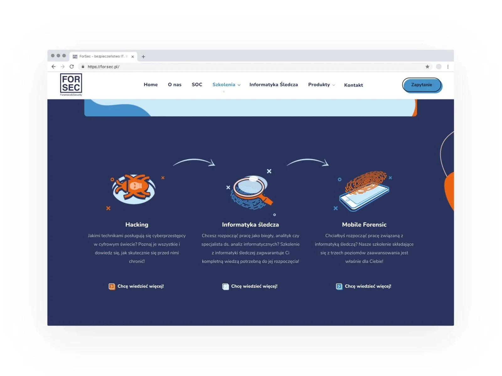 forsec.pl - Website design for ForSec SA Katowice