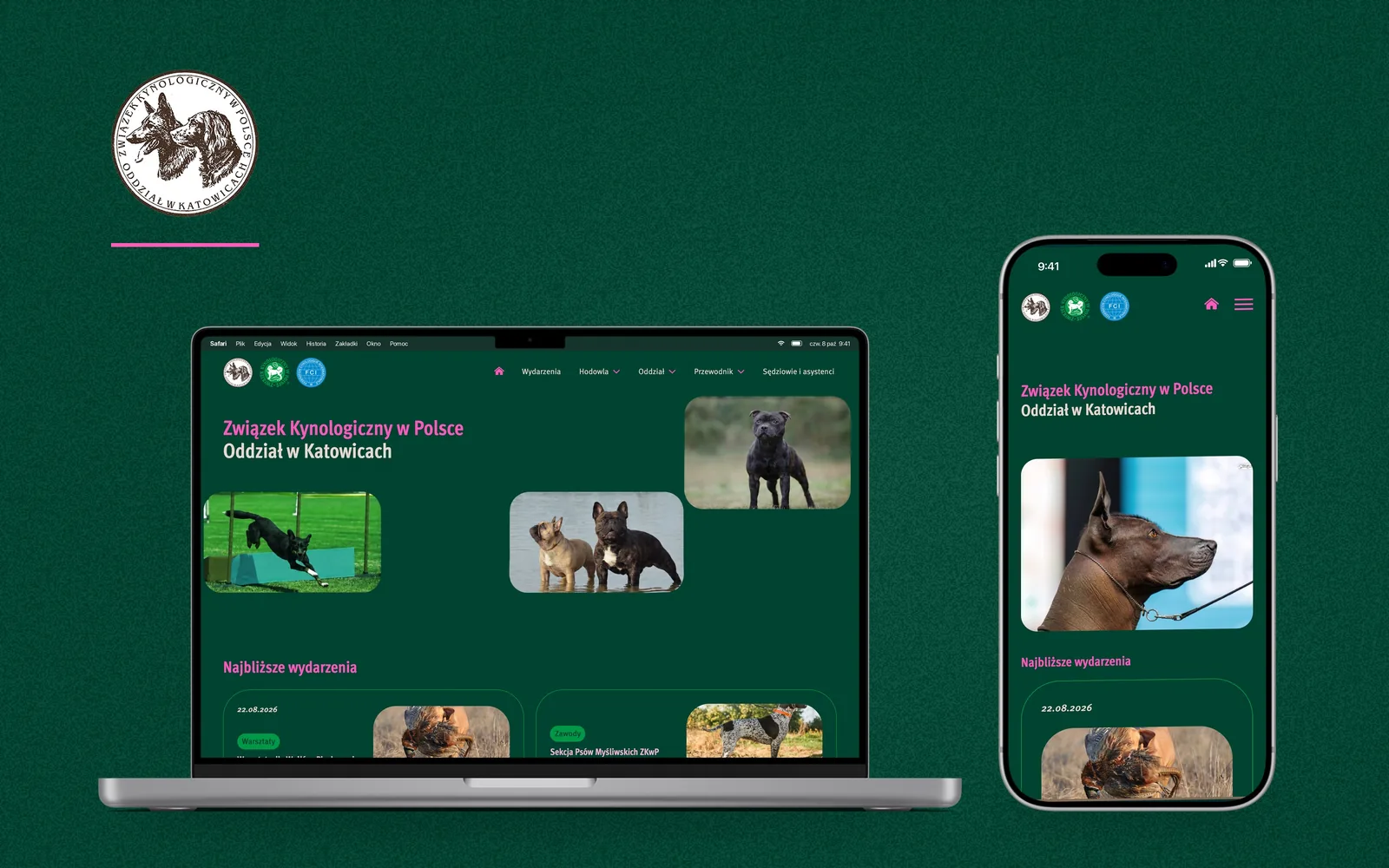 Serwis ZKwP Oddział Katowice na laptopie i telefonie